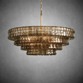 Ghiaccio Round Glass Chandelier