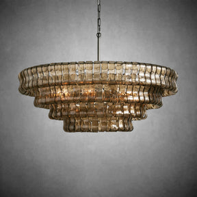 Ghiaccio Round Glass Chandelier