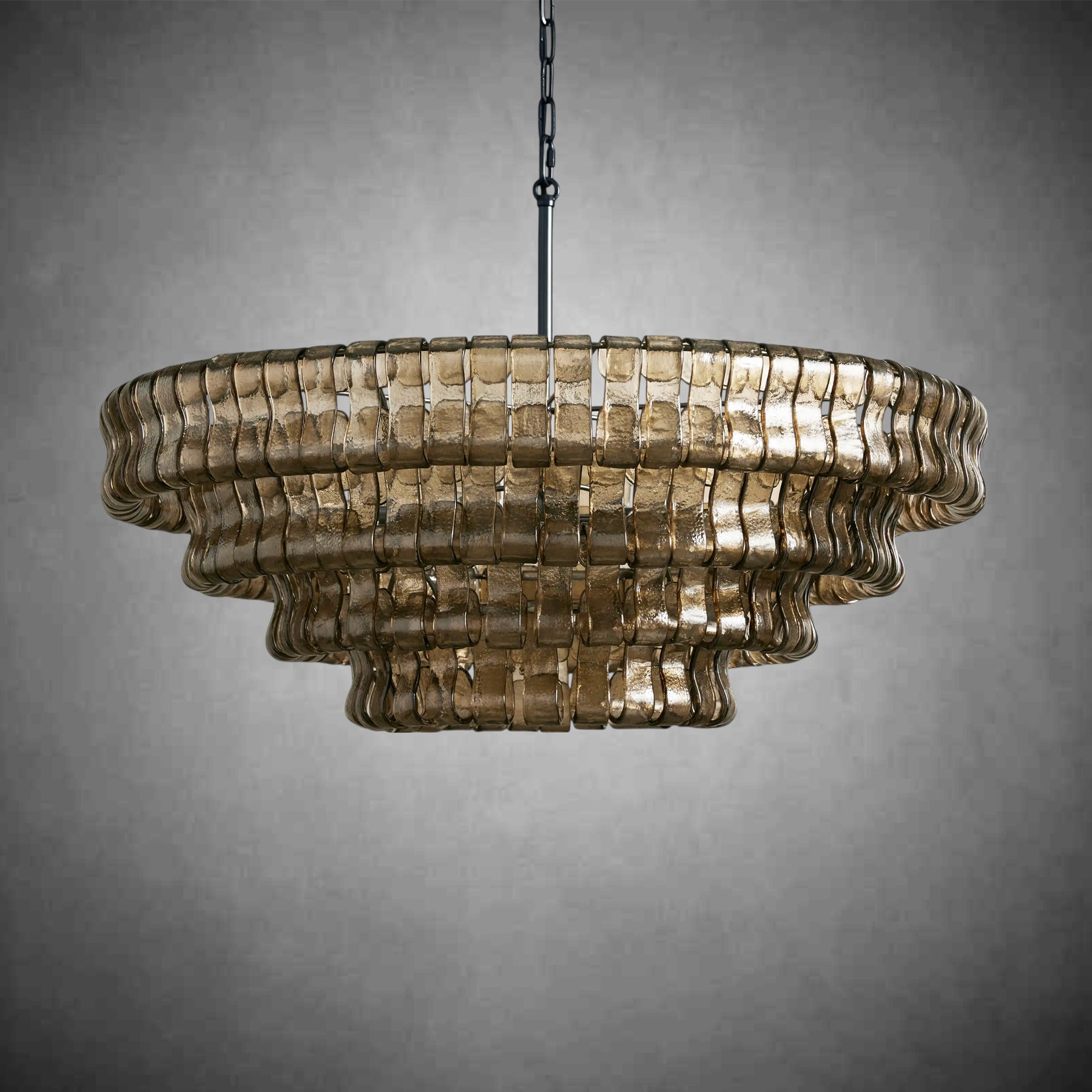 Ghiaccio Round Glass Chandelier