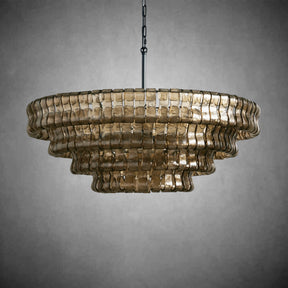 Ghiaccio Round Glass Chandelier