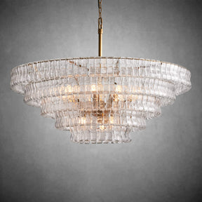 Ghiaccio Round Glass Chandelier