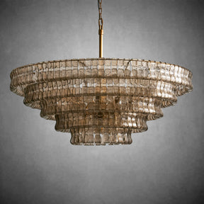 Ghiaccio Round Glass Chandelier