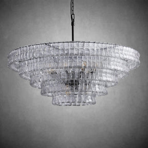 Ghiaccio Round Glass Chandelier