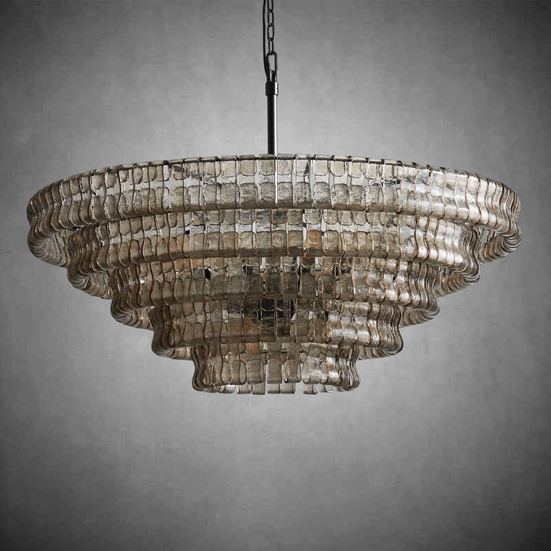 Ghiaccio Round Glass Chandelier