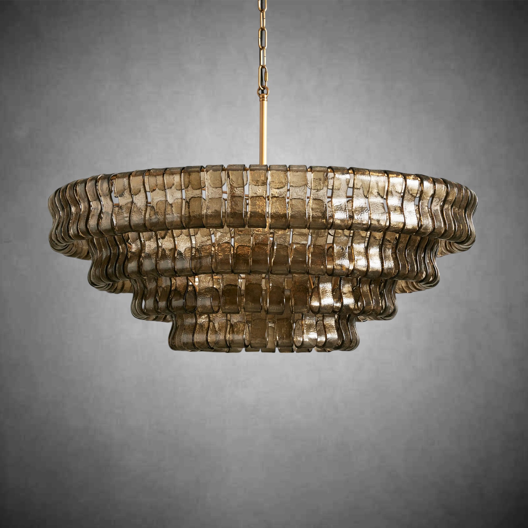 Ghiaccio Round Glass Chandelier
