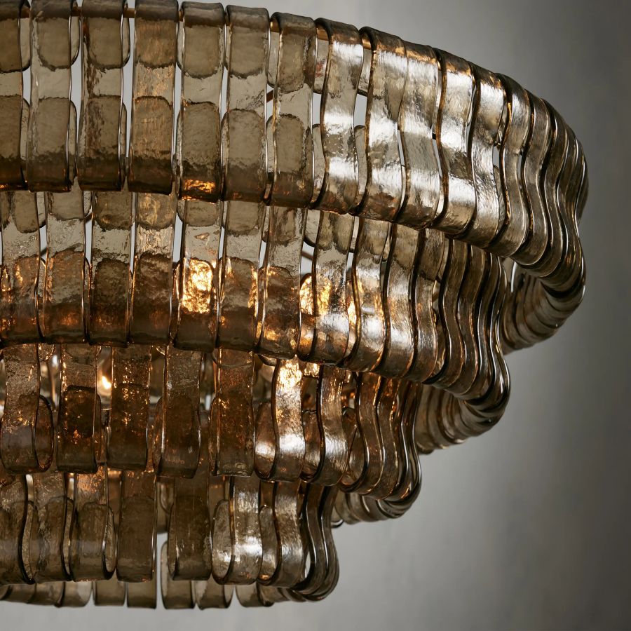 Ghiaccio Round Glass Chandelier