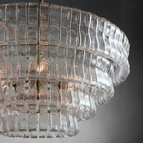 Ghiaccio Round Glass Chandelier