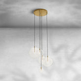 Glass Globe Mobile Cluster Chandelier 28" 44"