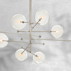 Glass Globe Mobile Eight-Arm Chandelier 79"