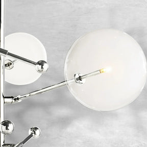 Glass Globe Mobile Six-Arm Chandelier 40"