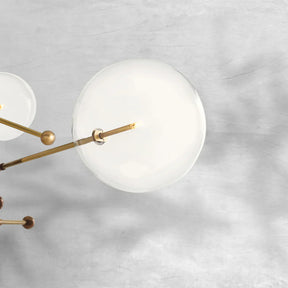 Glass Globe Mobile Six-Arm Chandelier 55"