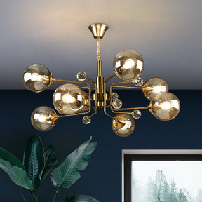 Glass Globes Chandelier|Sputnik Ceiling Fixtures Light|Magic Bean Mid Century Pendant