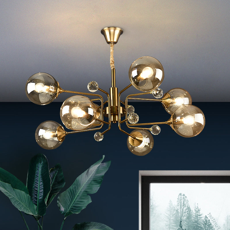 Glass Globes Chandelier|Sputnik Ceiling Fixtures Light|Magic Bean Mid Century Pendant
