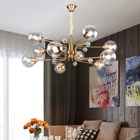 Glass Globes Chandelier|Sputnik Ceiling Fixtures Light|Magic Bean Mid Century Pendant
