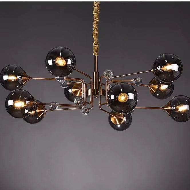 Glass Globes Chandelier|Sputnik Ceiling Fixtures Light|Magic Bean Mid Century Pendant