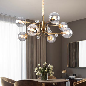 Glass Globes Chandelier|Sputnik Ceiling Fixtures Light|Magic Bean Mid Century Pendant