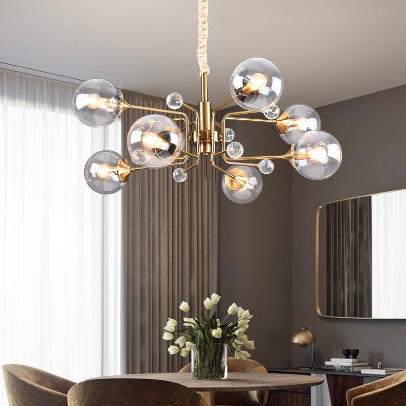 Glass Globes Chandelier|Sputnik Ceiling Fixtures Light|Magic Bean Mid Century Pendant