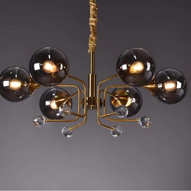 Glass Globes Chandelier|Sputnik Ceiling Fixtures Light|Magic Bean Mid Century Pendant