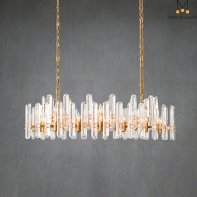 Gleam Series K9 Crystal Glass Linear Chandelier