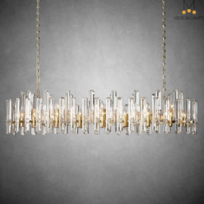 Gleam Series K9 Crystal Glass Linear Chandelier