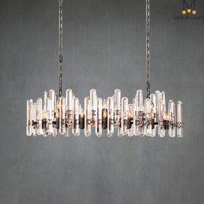 Gleam Series K9 Crystal Glass Linear Chandelier