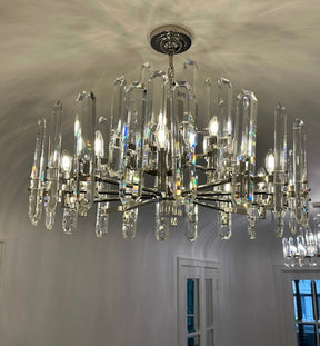 Gleam Series K9 Crystal Glass Round Chandelier 24" 36" 48"