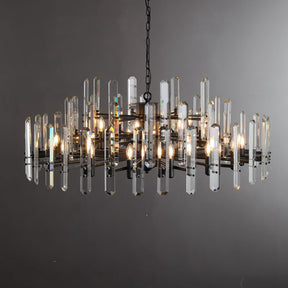 Gleam Series K9 Crystal Glass Round Chandelier 24" 36" 48"
