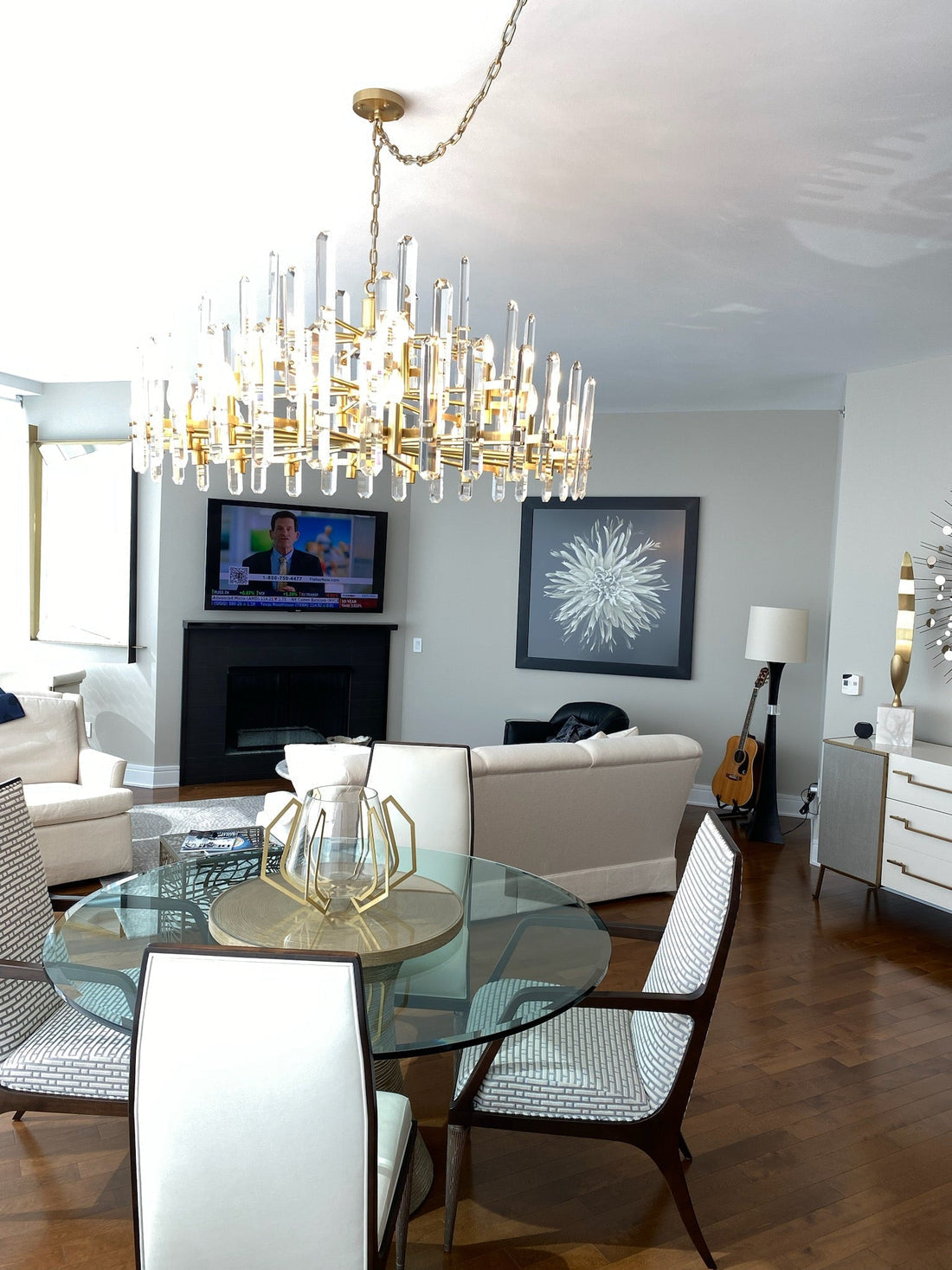 Gleam Series K9 Crystal Glass Round Chandelier 24" 36" 48"