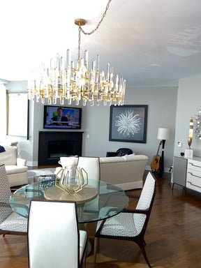 Gleam Series K9 Crystal Glass Round Chandelier 24" 36" 48"