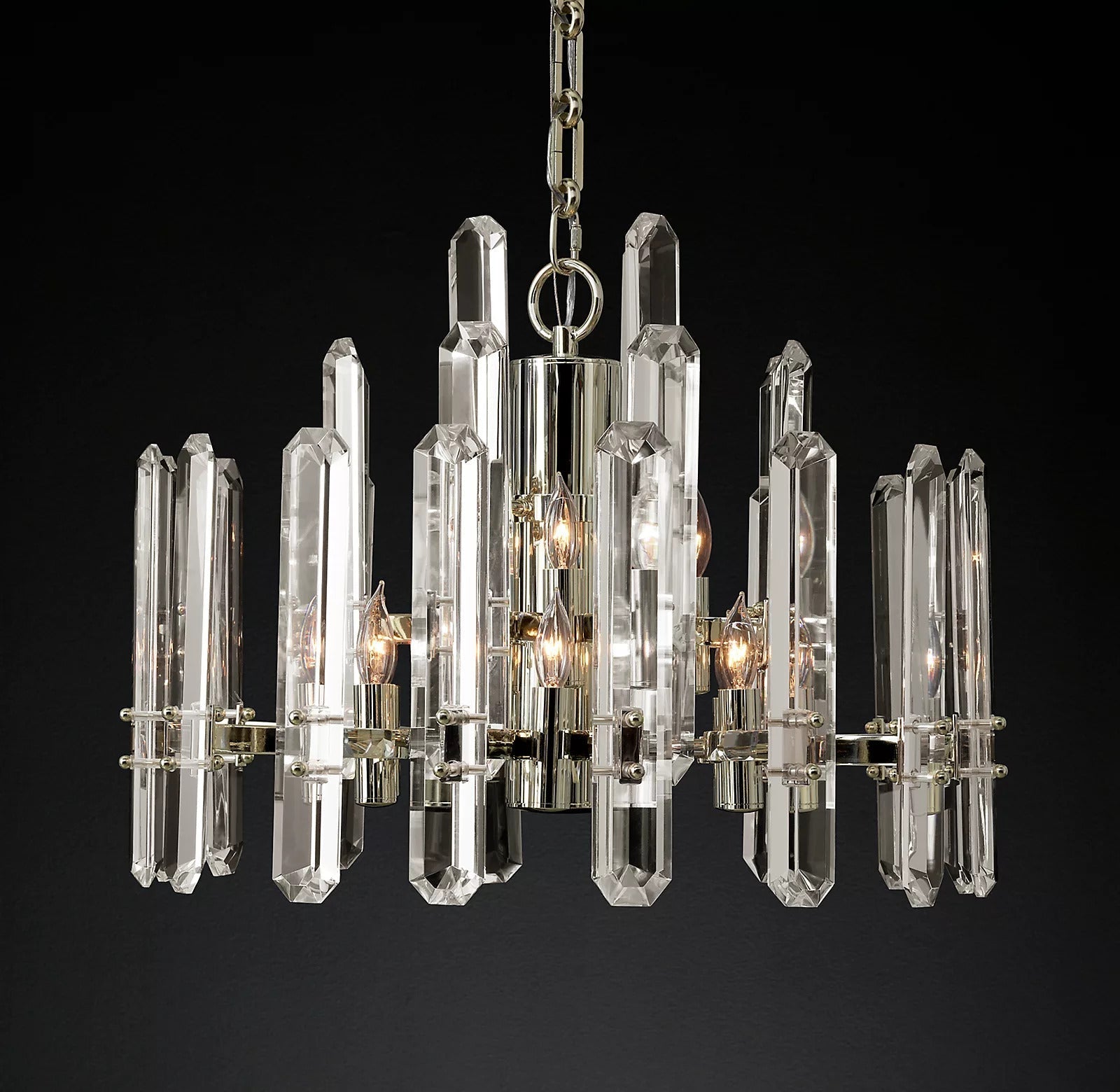 Gleam Series K9 Crystal Glass Round Chandelier 24" 36" 48"
