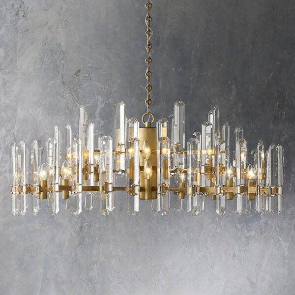 Gleam Series K9 Crystal Glass Round Chandelier 24" 36" 48"