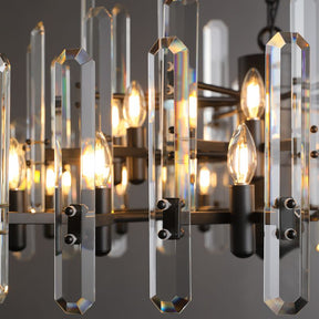 Gleam Series K9 Crystal Glass Round Chandelier 24" 36" 48"