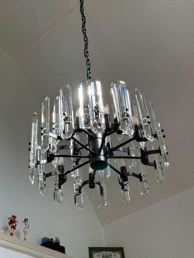 Gleam Series K9 Crystal Glass Round Chandelier 24" 36" 48"