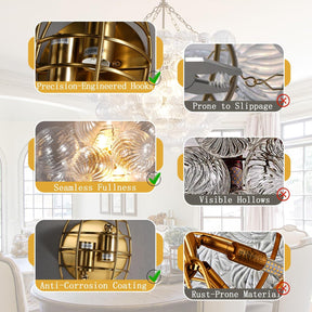 Gold Bubble Wall Sconce 16.9 Inch Modern Glass Light