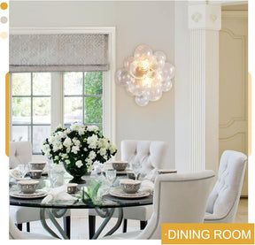 Gold Bubble Wall Sconce 16.9 Inch Modern Glass Light