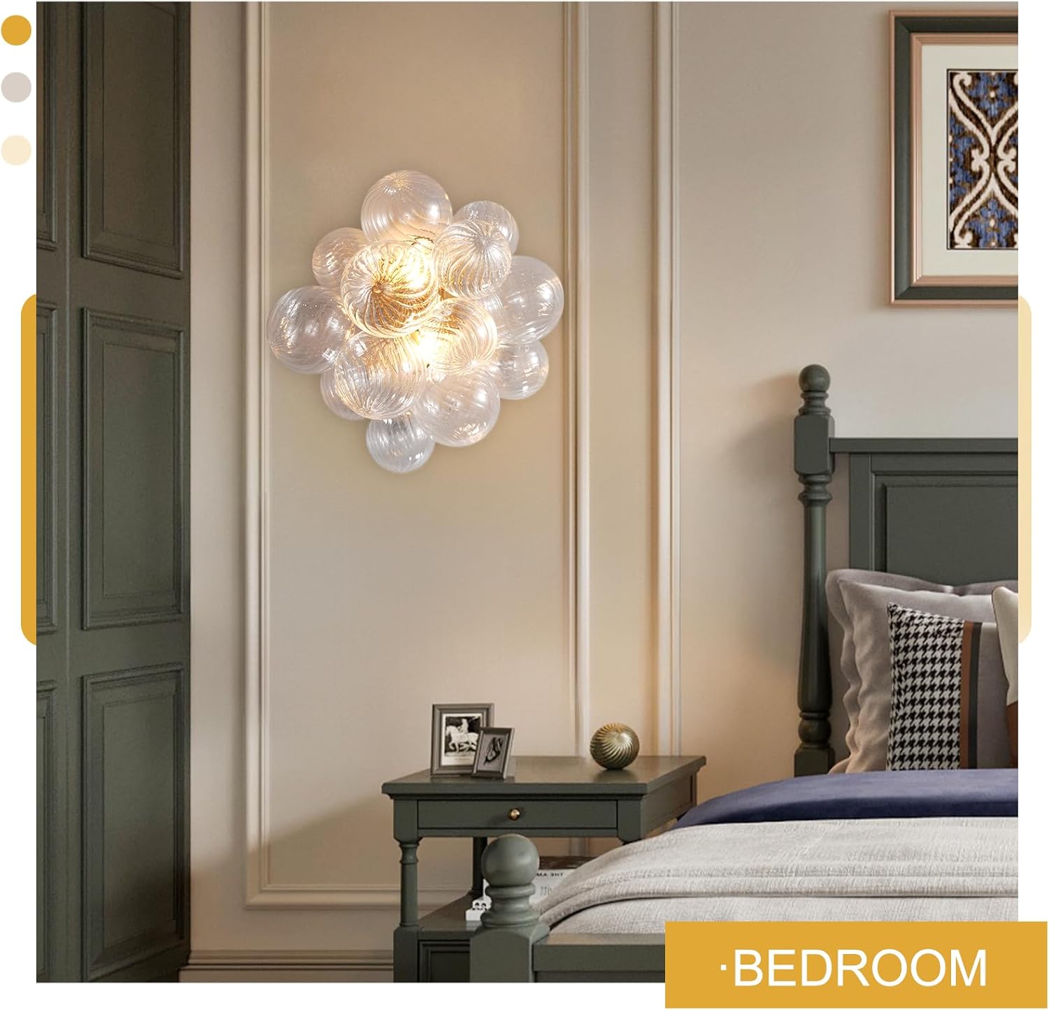 Gold Bubble Wall Sconce 16.9 Inch Modern Glass Light