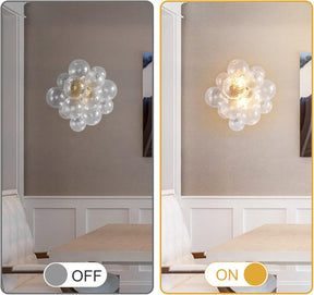 Gold Bubble Wall Sconce 16.9 Inch Modern Glass Light