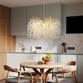 YUYI Gold Modern Tree Branch Crystal Chandelier 23.6" Round