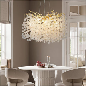 YUYI Gold Modern Tree Branch Crystal Chandelier 23.6" Round