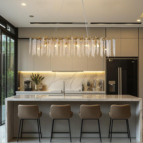 YUYI Gold Tree Branch Crystal Chandelier 47.2" Rectangular