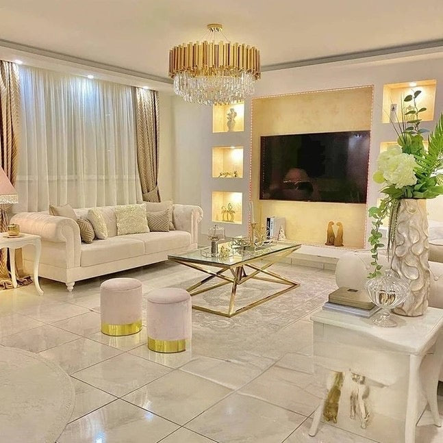 Gold/Silver Round Modern Tiered Metal Crystal Chandelier