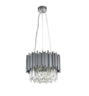 Gold/Silver Round Modern Tiered Metal Crystal Chandelier