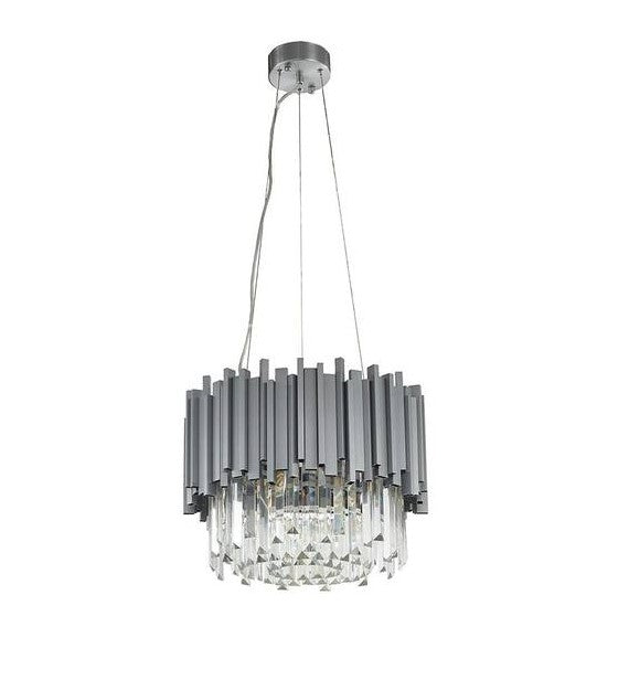 Gold/Silver Round Modern Tiered Metal Crystal Chandelier
