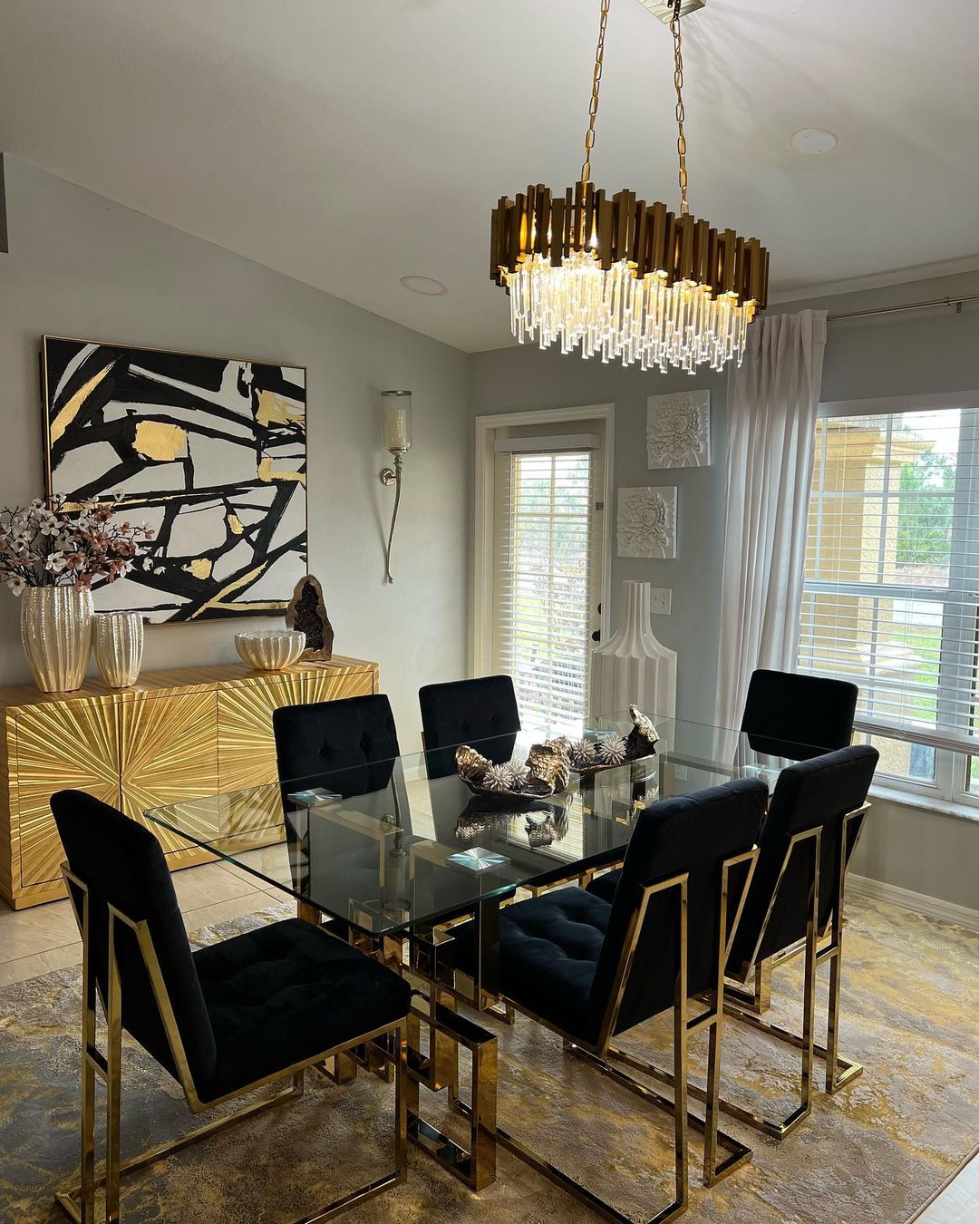 Gold/Silver Round Modern Tiered Metal Crystal Chandelier