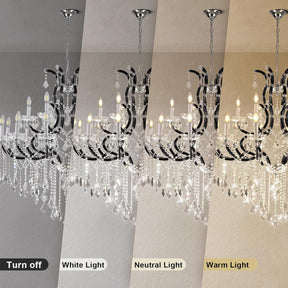 Grand Black Crystal Chandelier: Modern Elegance for Dining, Hallway, Living Room