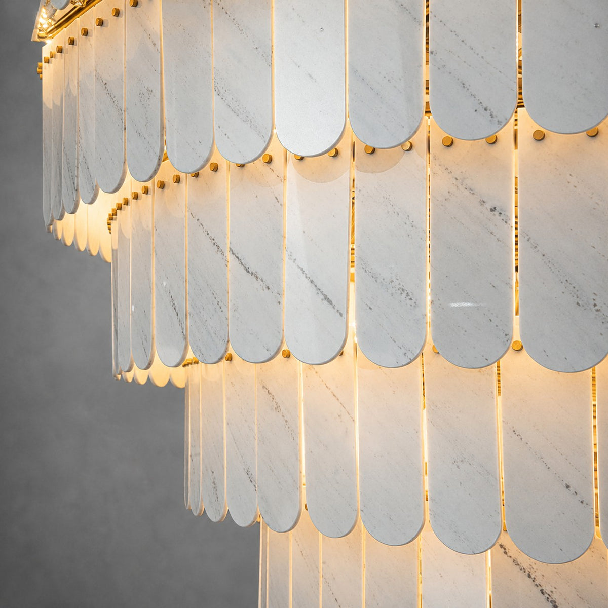 Grand Nine-Tier Yugoslav White Luxury stone Chandelier