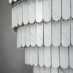 Grand Nine-Tier Yugoslav White Luxury stone Chandelier