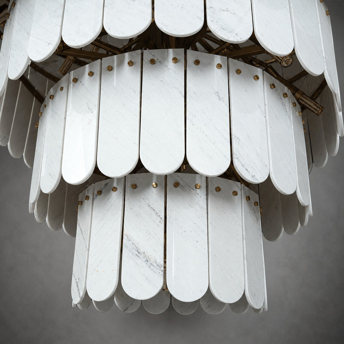 Grand Nine-Tier Yugoslav White Luxury stone Chandelier