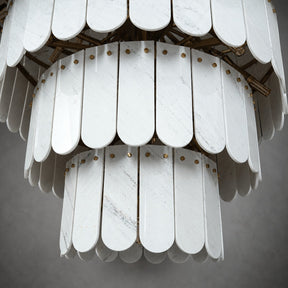Grand Nine-Tier Yugoslav White Luxury stone Chandelier