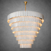 Grand Nine-Tier Yugoslav White Luxury stone Chandelier
